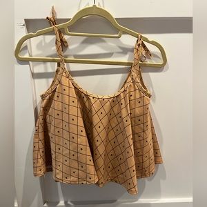 Kortni Jeane, medium tan, swing bathing suit top, GUC